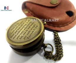 NauticalMart Brass Compass Trust in The Lord with All Your Heart Engraved Compas