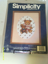 Simplicity Cross Stitch Kit PALS Teddy Bears 8&quot; x 10&quot; - $4.96