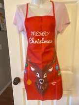 New kitchen Apron Christmas reindeer ornaments Last one Women/Men S/M - $10.50
