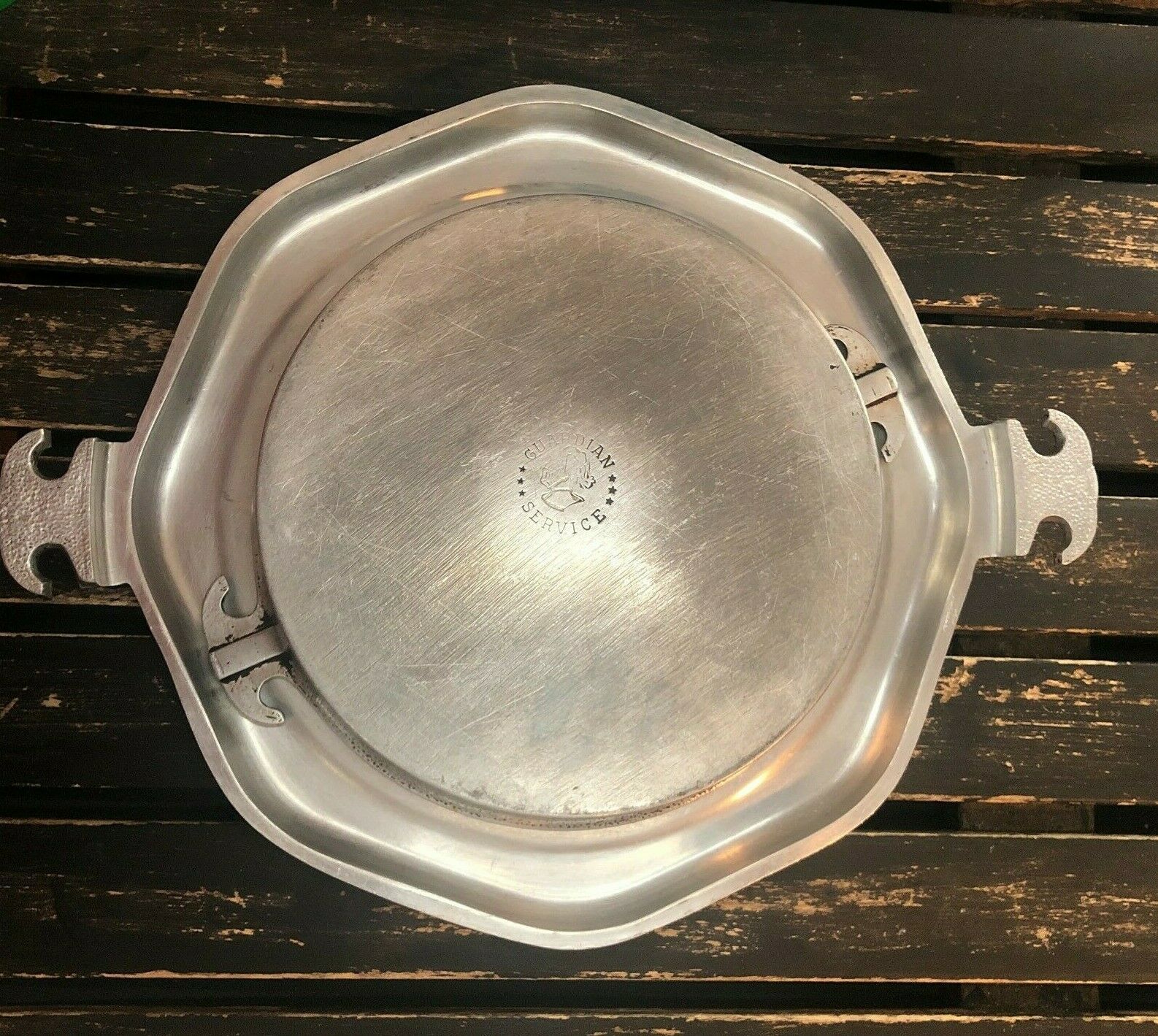 Vintage Guardian Service Cookware Cast Aluminum Handles Heavy Round