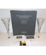 PAIR WATERFORD CRYSTAL MILLENNIUM PROSPERITY CHAMPAGNE TOASTING FLUTES I... - $106.02