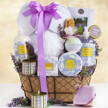 Spa Getaway: Lavender Chamomile Spa Gift Basket - $119.95
