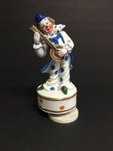 Vintage Ceramic Music Box Clown Playing Banjo Frankenmuth Gallery - $26.18