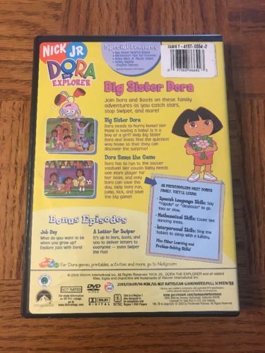 Dora the Explorer - Big Sister Dora (DVD, 2005, Checkpoint) - DVD, HD ...