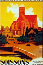 6328.French travel monuments Soissons tourisme Poster.Wall Art Decorative. - $12.35+