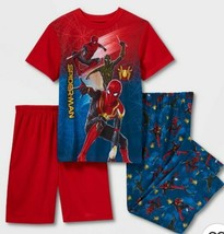 Boys Marvel Spiderman 3 Pcs Pajama Set Size XS 4/5 S6/7 NWT - $19.99