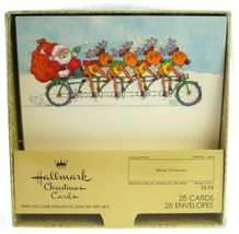 Vintage Hallmark M. Smith Santa Claus/Reindeer Christmas Cards Envelopes w/Box  - $24.99