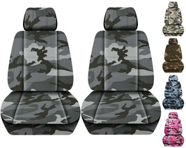 Front set car Seat covers Fits Ford F150 truck 2009 to 2021 urban camo 9 Colors - $64.44+