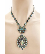 Elegant Vintage LookPendant Jewelry Set Necklace Earring Fake Abalone/He... - $17.96
