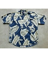 Vintage Ralph Lauren CHAPS Short Sleeve Button Up Shirt Size XL Blue  - $24.75