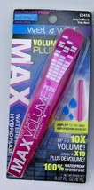 Wet n Wild Max Volume Plus Waterproof Mascara, Amp&#39;d Black C141A *Twin P... - $13.95