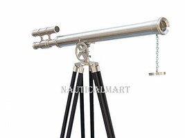 NauticalMart Floor Standing Brushed Nickel Griffith Astro Telescope 65"