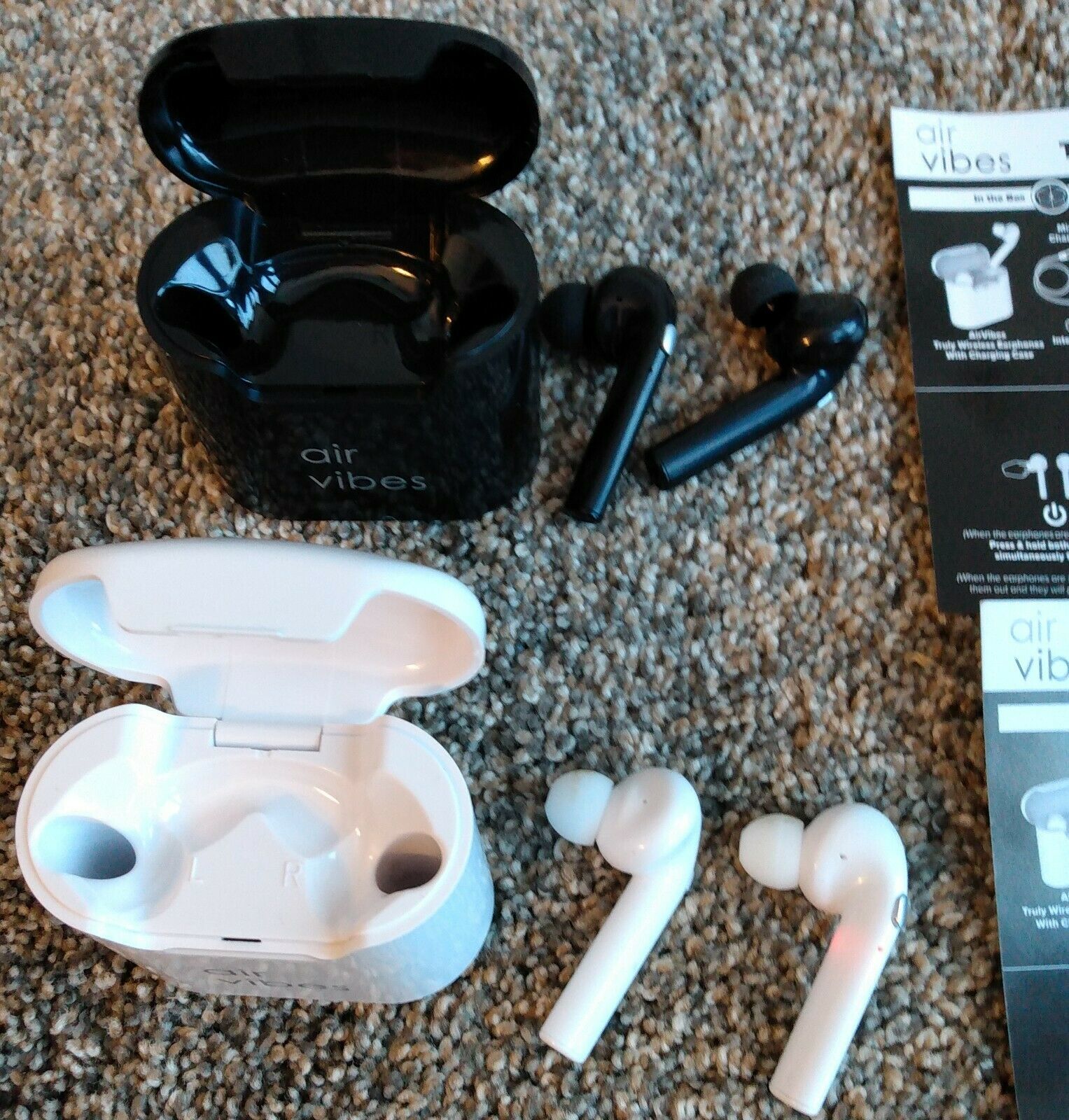 Vivitar 2 Pack Air Vibes iOS/android True Wireless Bluetooth Earphones