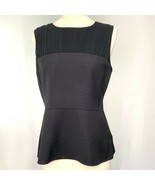 CAbi Black Sleeveless Bustier Top Reptile Print Sheer Inset Size 8 #3080... - $32.43