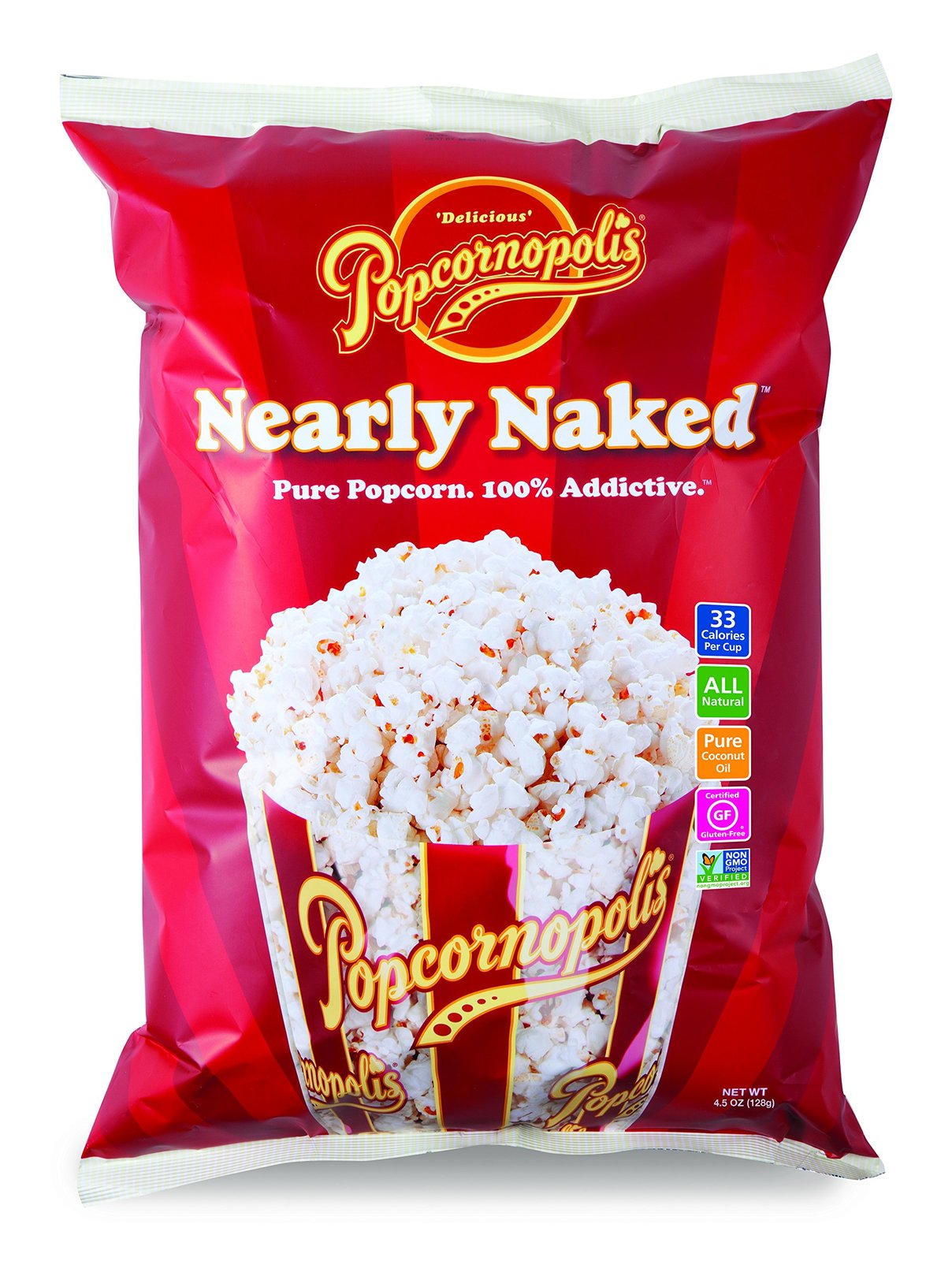 Popcornopolis Organic Nearly Naked Popcorn (14 oz) from 
