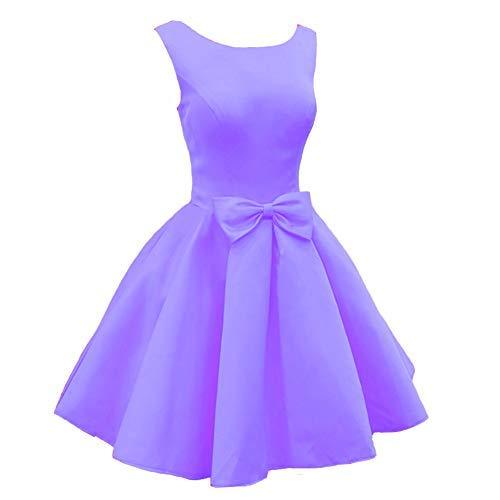 Lemai Plus Size Scoop Neck Short Prom Homecoming Cocktail Party Dress Lavender U