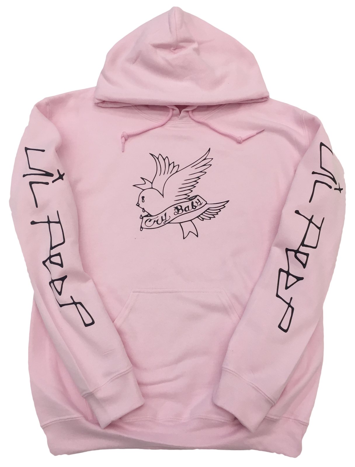 Lil Peep Hoodie Cry Baby Twitter Bird Design in Black Print ...