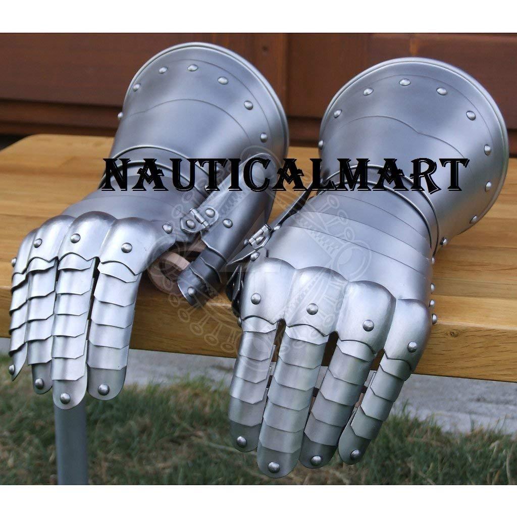 NauticalMart Medieval Armor Knight Steel Gauntlets - Knives, Swords ...