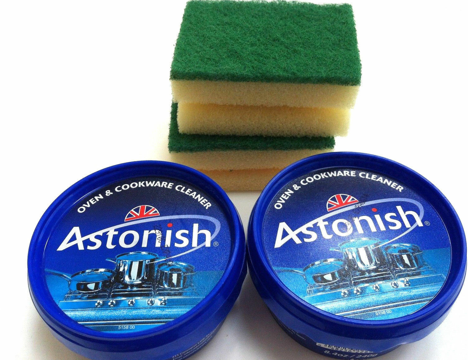 Astonish Oven & Cookware Cleaner 2 x 8.4 oz With 2 Scrubbers As