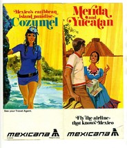 Mexicana Airlines Cozumel Merida and Yucatan  Brochure 1971 Mexico Pan A... - $24.72