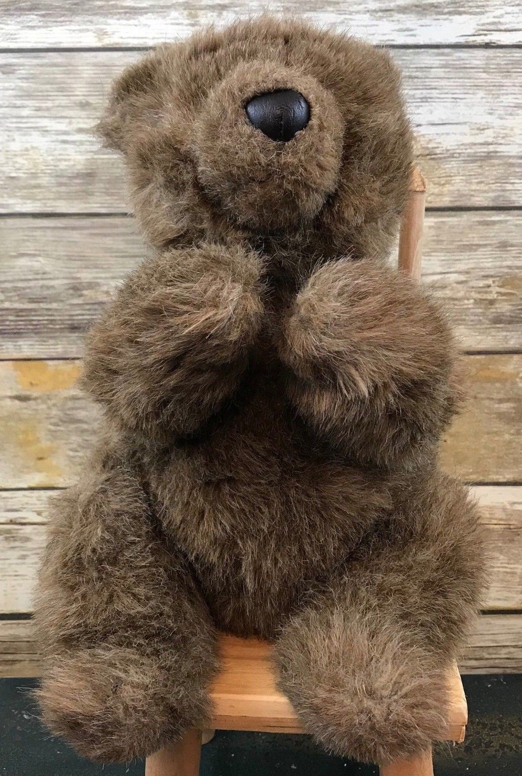 Gund Collector's Classic 1988 Brown Plush Bear Stuffed Animal Vintage