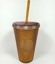 Starbucks Gold Studded 16 oz Tumbler Honeycomb 50th Anniversary w/ Straw... - $32.99