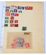 32 Canada and US Stamp Sheet circa 1950s Unhinged - $2.49