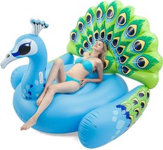 Inflatable Peacock Pool Float Fun Beach Toy Swim Party Island Summer Raf... - $48.20