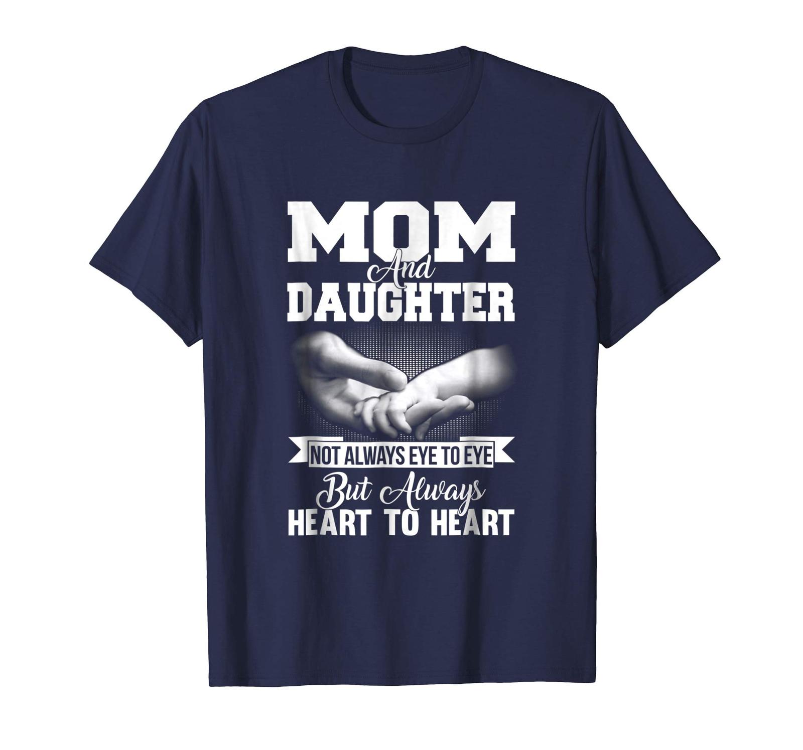 Dad Shirts - Mom and Daughter Always Heart To Heart Funny Mom T-Shirt ...
