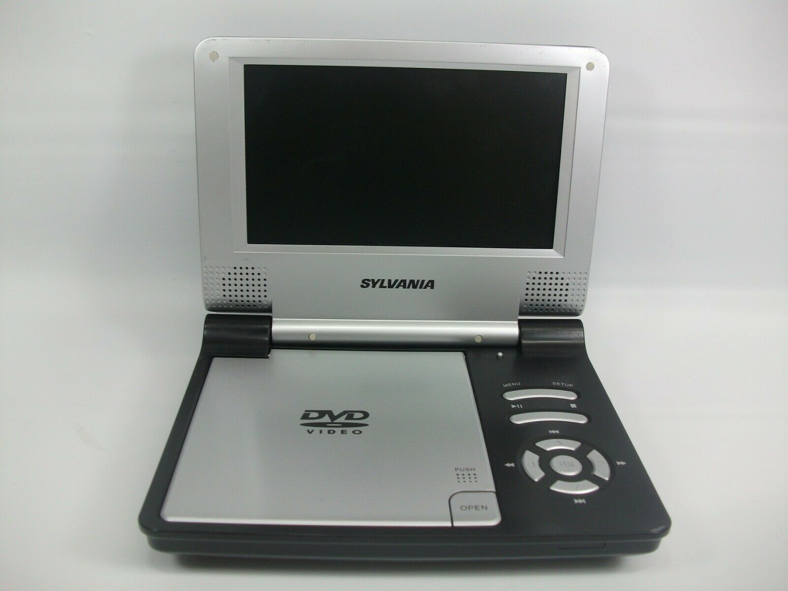 Sylvania Portable DVD Player SDVD7015 Works No Charger Does Not Hold