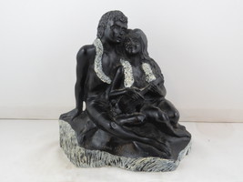 Frank Schirman Hula Statue - Mele O Hawaii Black Beauties - Made with Coral - $85.00