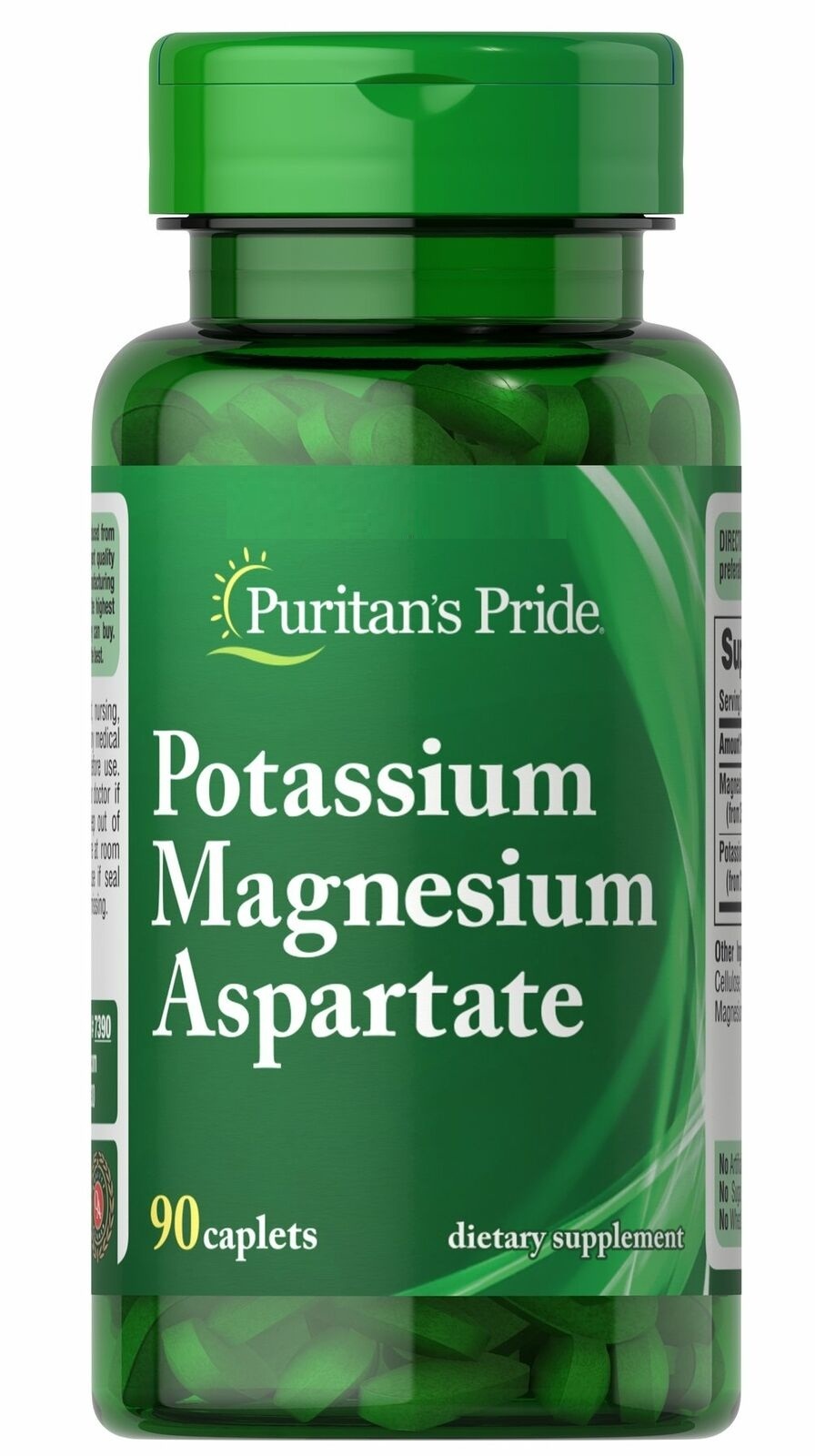 Puritan's Pride Potassium Magnesium Aspartate 90 Caplets Vitamins