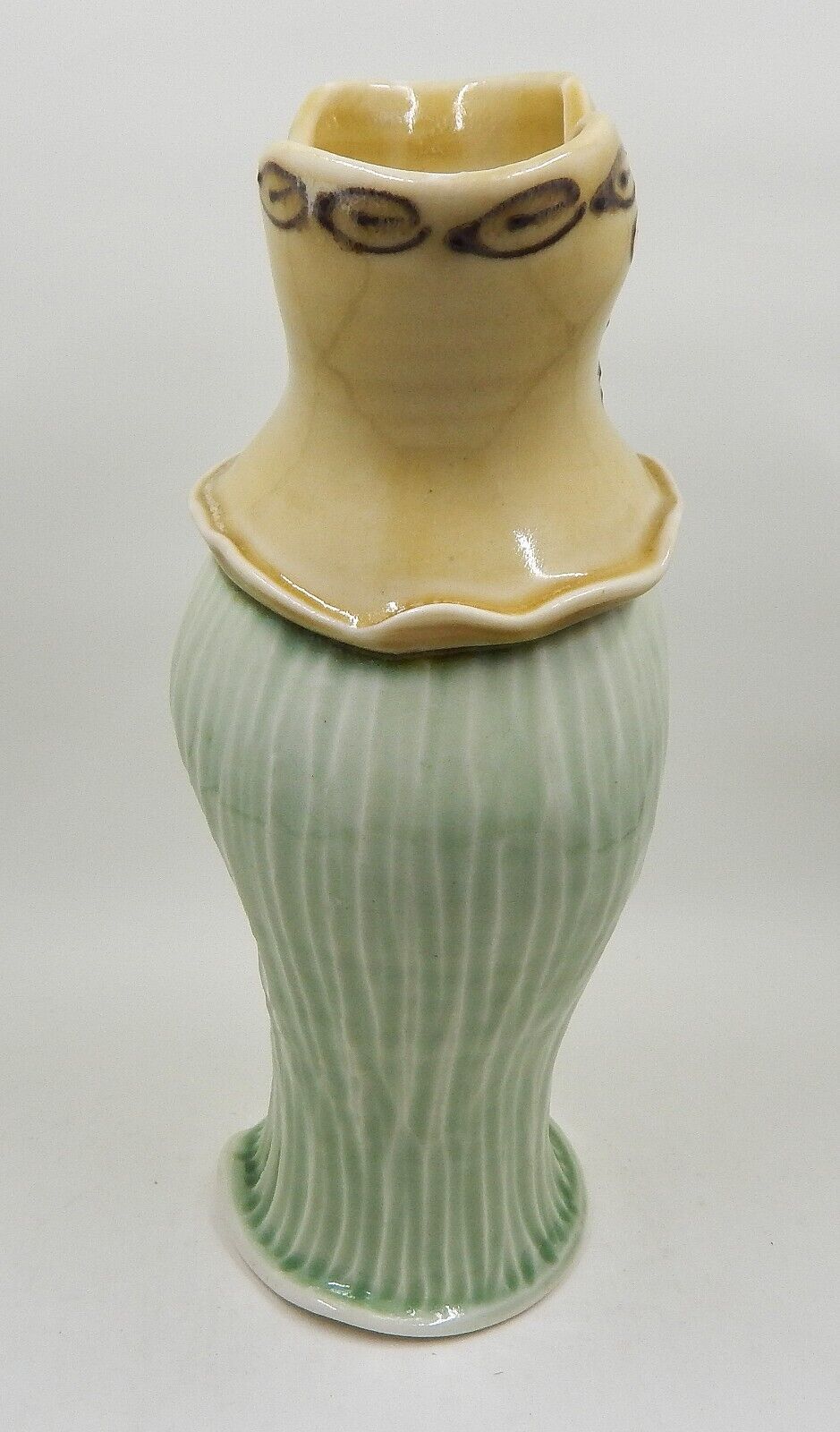Art Pottery Bustier Top Vase Signed Malia and 50 similar items