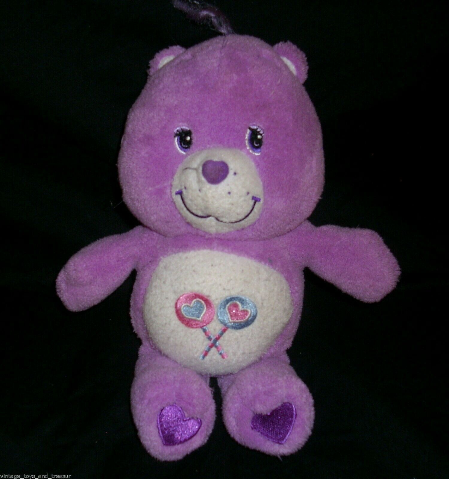 Care Bear Share Bear Purple Lavender Plush Vintage 2002 Lolly Pops ...