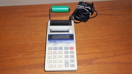 Vintage Sharp EsI-Mate El-161 Electronic Printing Pocket Calculator W Adapter - $29.00