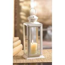 White Colonial Rectangle Lantern - $28.00+