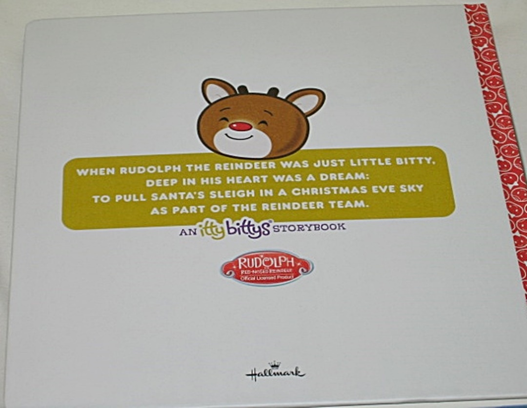 Hallmark Itty Bittys Storybook Rudolph The RedNosed Reindeer Book w