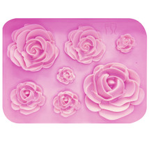 Portable Kitchen Rose Flowers Mold Silicone Mold Cake Chocolate Mold Wed... - $7.31+