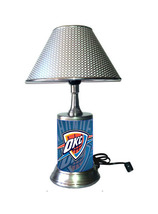 Oklahoma City Thunder desk lamp with chrome finish shade - $43.99