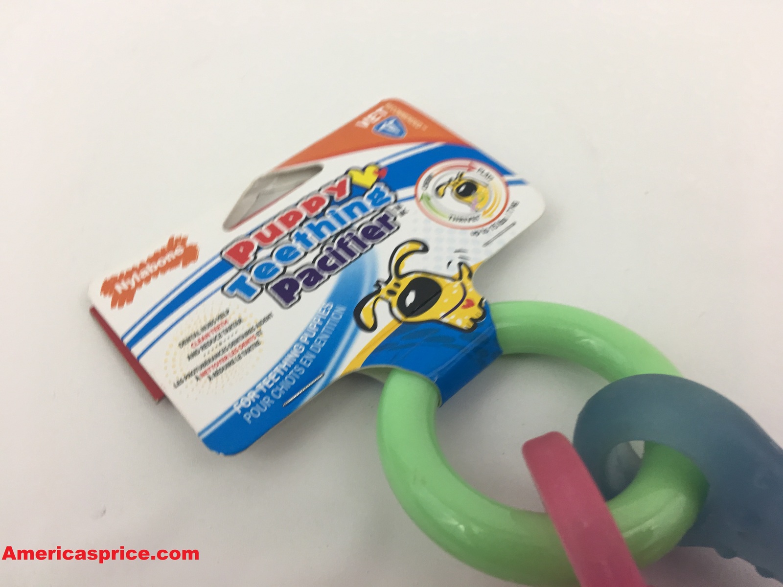 Nylabone Puppy Teething Pacifier Flexible Chew Toy XSmall Dog