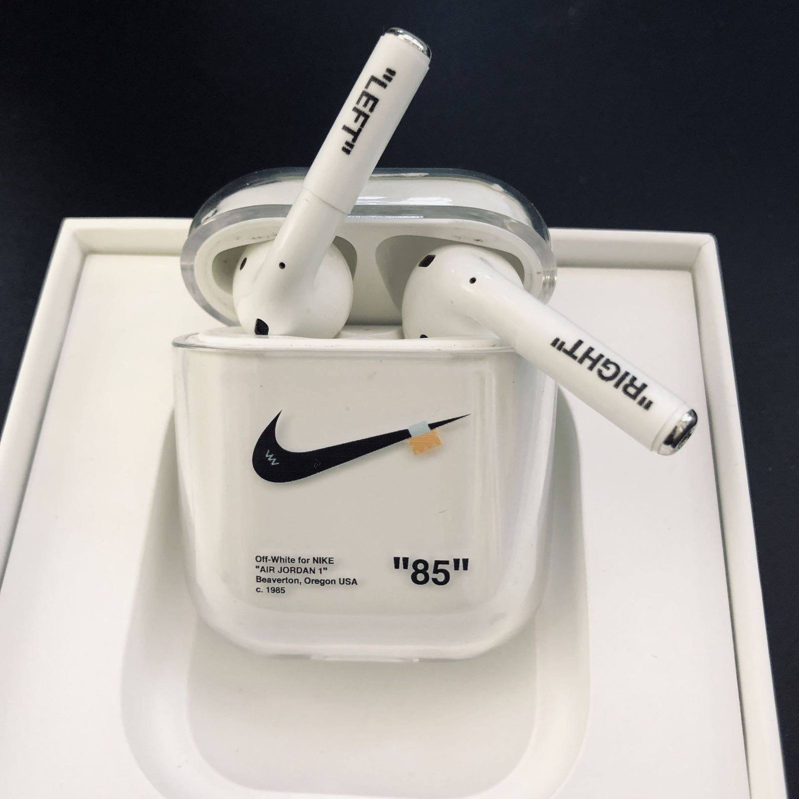 Kicksmini Off White Inspired AirPods Transparent Case for Apple Airpods ...