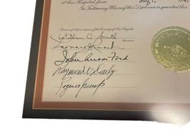 Vtg 1948 Los Angeles County Hospital Framed Certificate Doctor Intern Diploma image 3