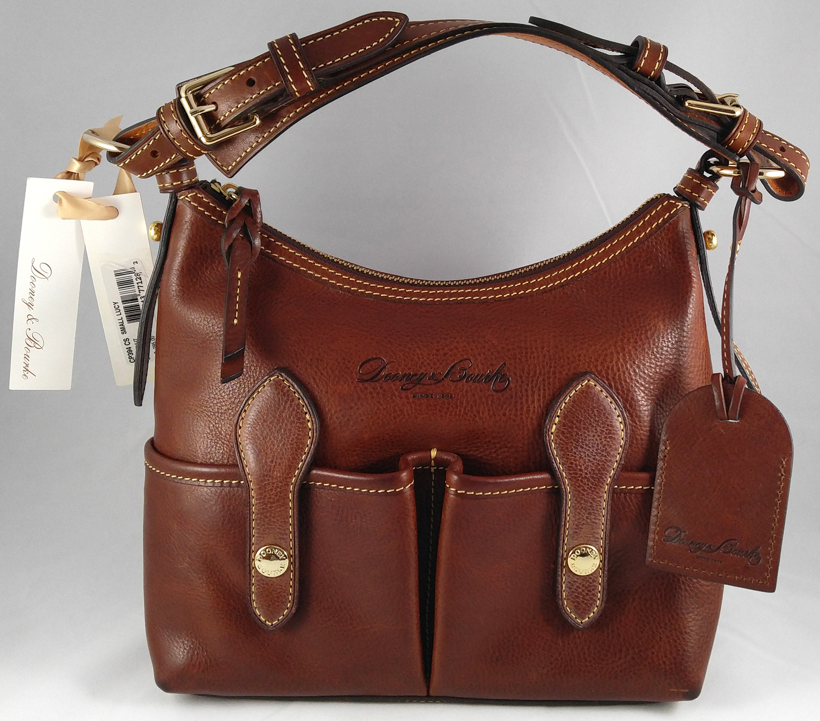 Dooney & Bourke Vachetta Florentine Leather Chestnut Small Lucy Handbag