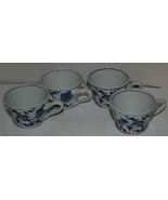 Set of 4 Blue Danube Tea Cups -Vintage  - $24.75