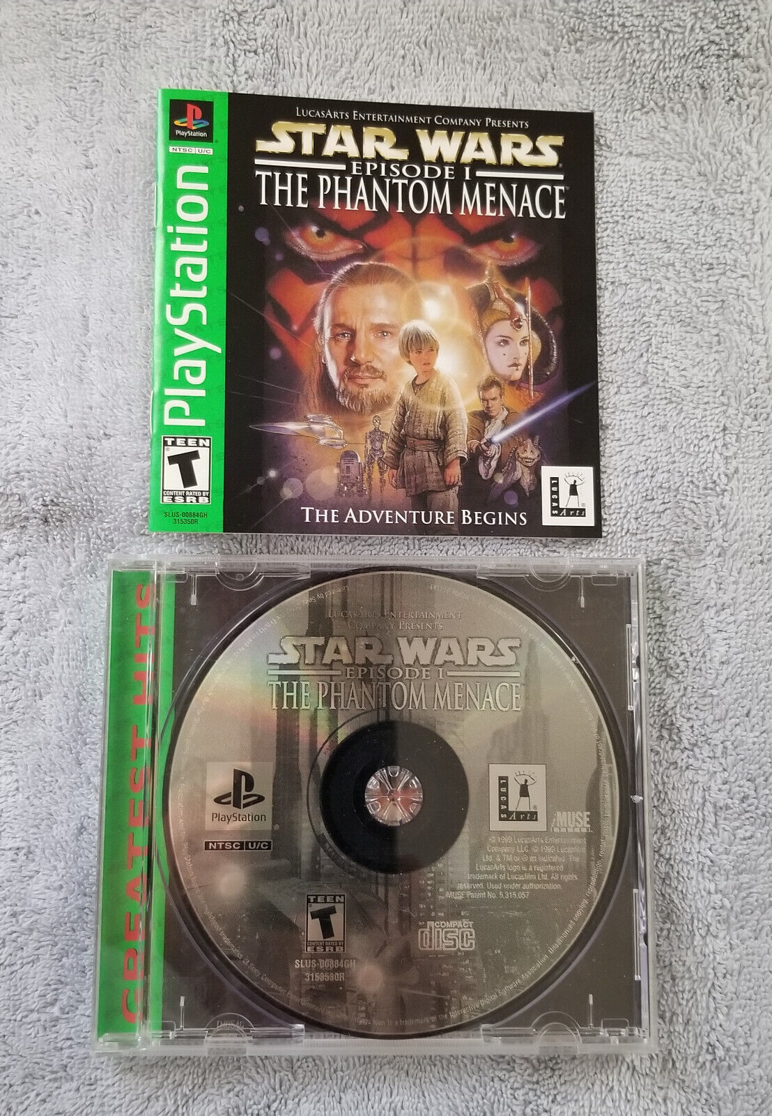 Star Wars: The Phantom Menace Greatest Hits Playstation 1 PS1 Manual ...