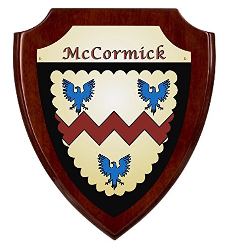 McCormick Irish Coat of Arms Shield Plaque - Rosewood Finish
