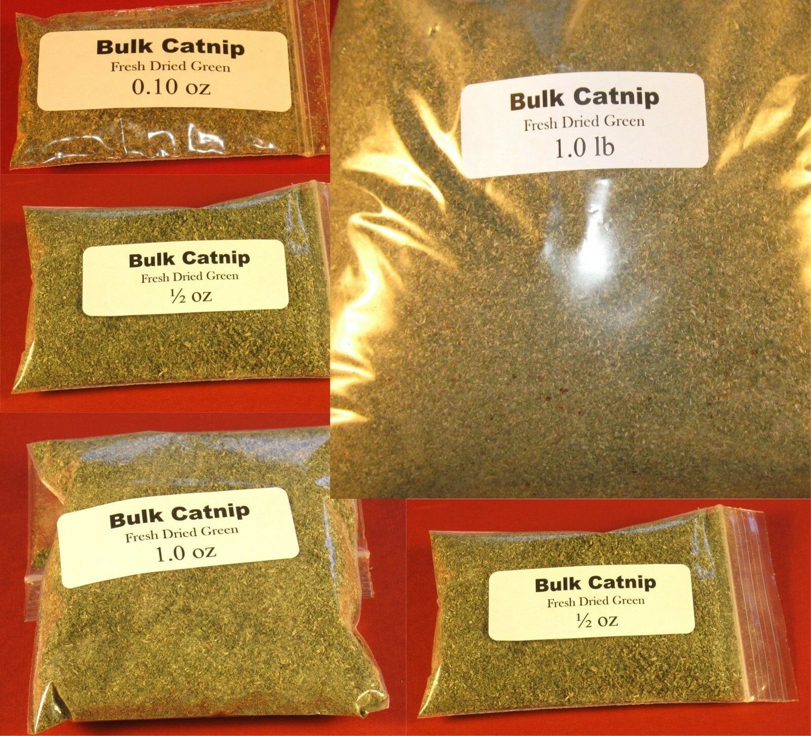 Catnip Bulk (1 oz-1 lb) Grown in USA - FRESH-DRIED GREEN - Very Potent