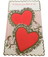 Buzza Cardozo Vintage Valentine Card From Both of Us Angels Soft Fuzzy H... - $9.99