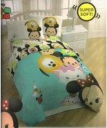 Disney Tsum Tsum Microfiber Twin Comforter Super Soft and Reversible - $26.17