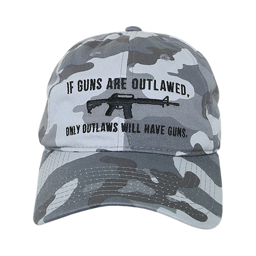 If Guns are Outlawed M-16 Relaxed Fit 2nd Amendment Dad Hat Winter Camo Cap